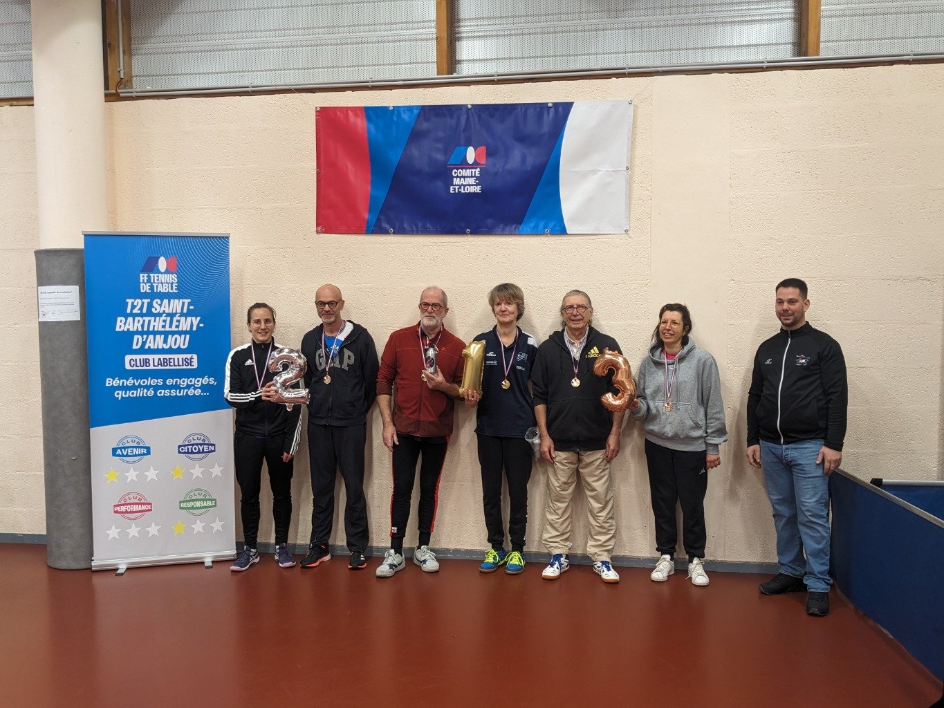 "Coco" (FETTT) et "Gégé" (RST) remportent le tournoi mixte du Comité !